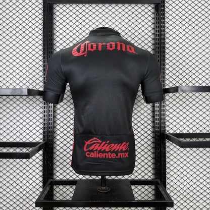 Camisola Deportivo Toluca 2025-26 Alternativa Preta Versão Jogador