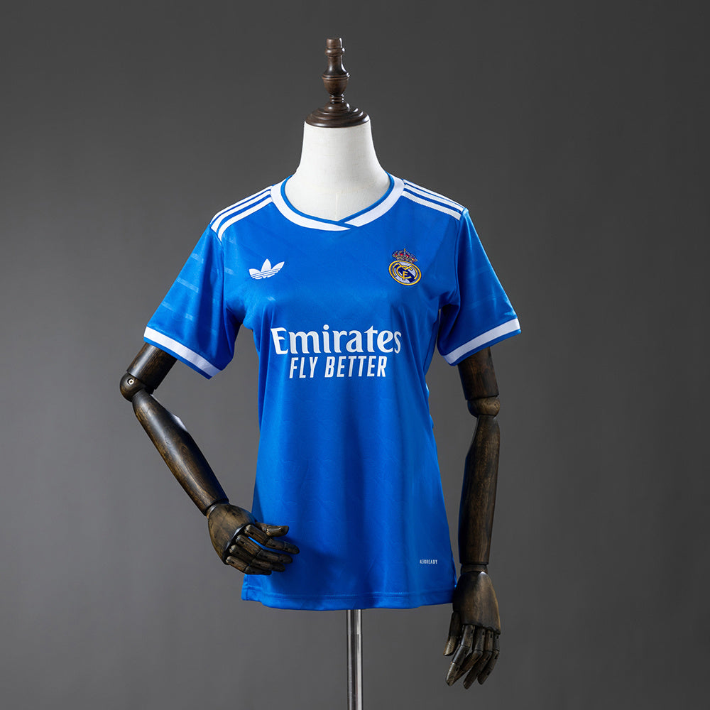 Camisola Real Madrid CF 2025-26 Alternativa Azul Versão Mulher