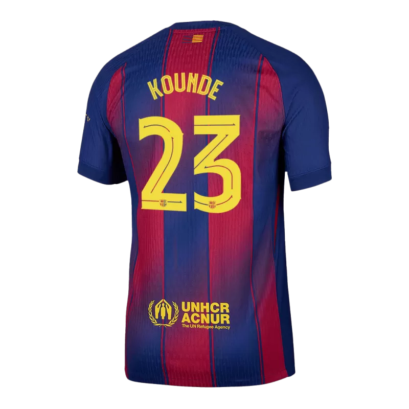 Camisola FC Barcelona 2025-26 Principal UCL Versão Adepto KOUNDE #23