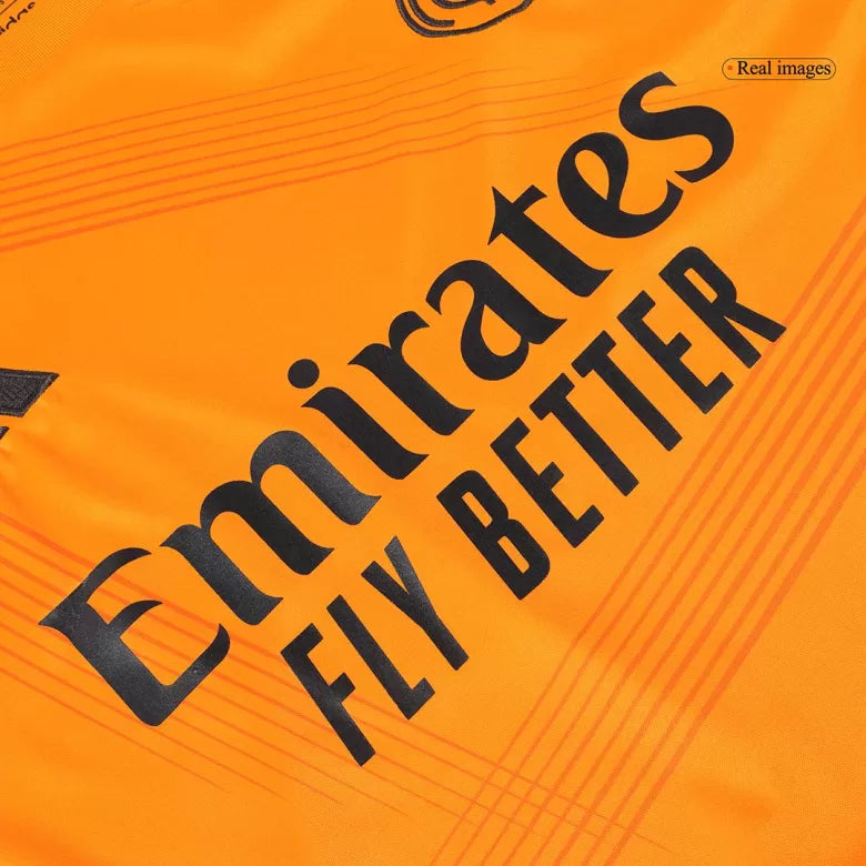 Camisola Manga Comprida Real Madrid CF  2024-25 Alternativa Laranja Versão Adepto