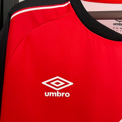 Camisola Rayo Vallecano 2025-26 Alternativa Vermelha Versão Adepto