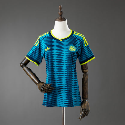 Camisola Colombia 2026 Alternativa Azul Versão Mulher