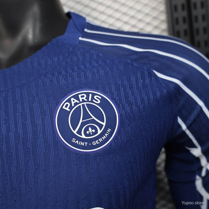 Camisola Manga Comprida FC Paris Saint-Germain 2024-25 Alternativa Azul Versão Jogador