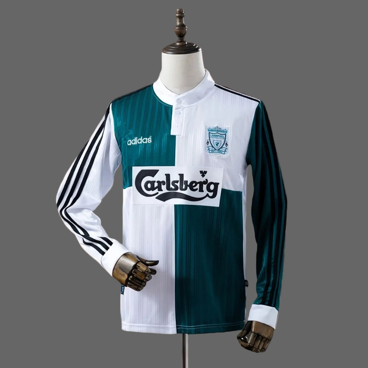 Camisola Manga Comprida LIV 1995-96 Alternativa Verde Versão Adepto