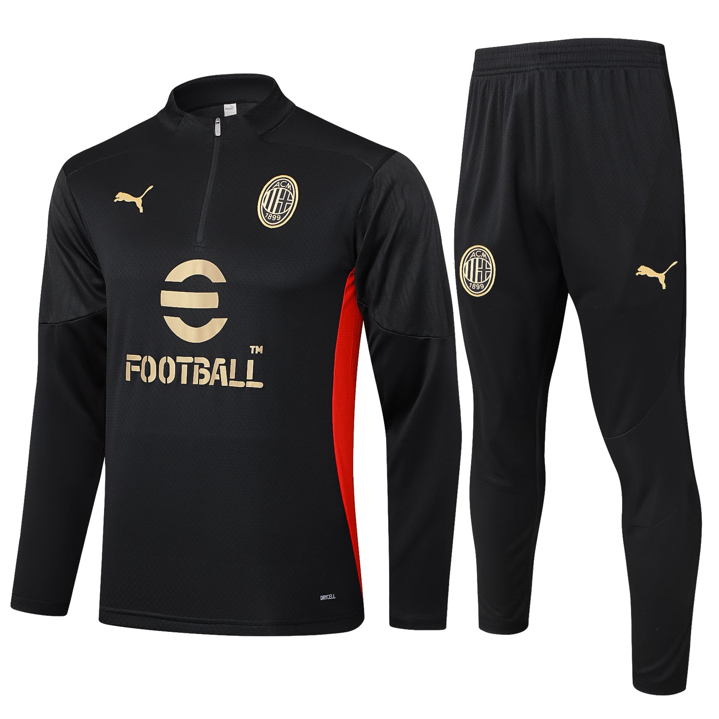 Fato de Treino AC Milan 2024-25 - Camisola com Fecho