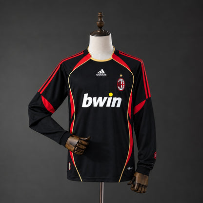 Camisola Manga Comprida AC Milan 2006-07 Alternativa Preta Versão Adepto