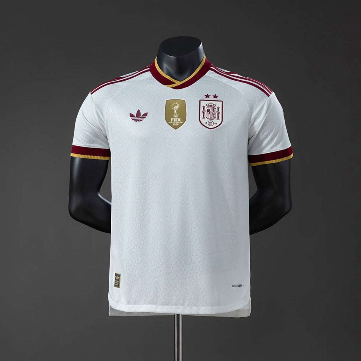 Camisola Espanha 2026 Alternativa Branca 2 Estrelas Campeão Versão Jogador