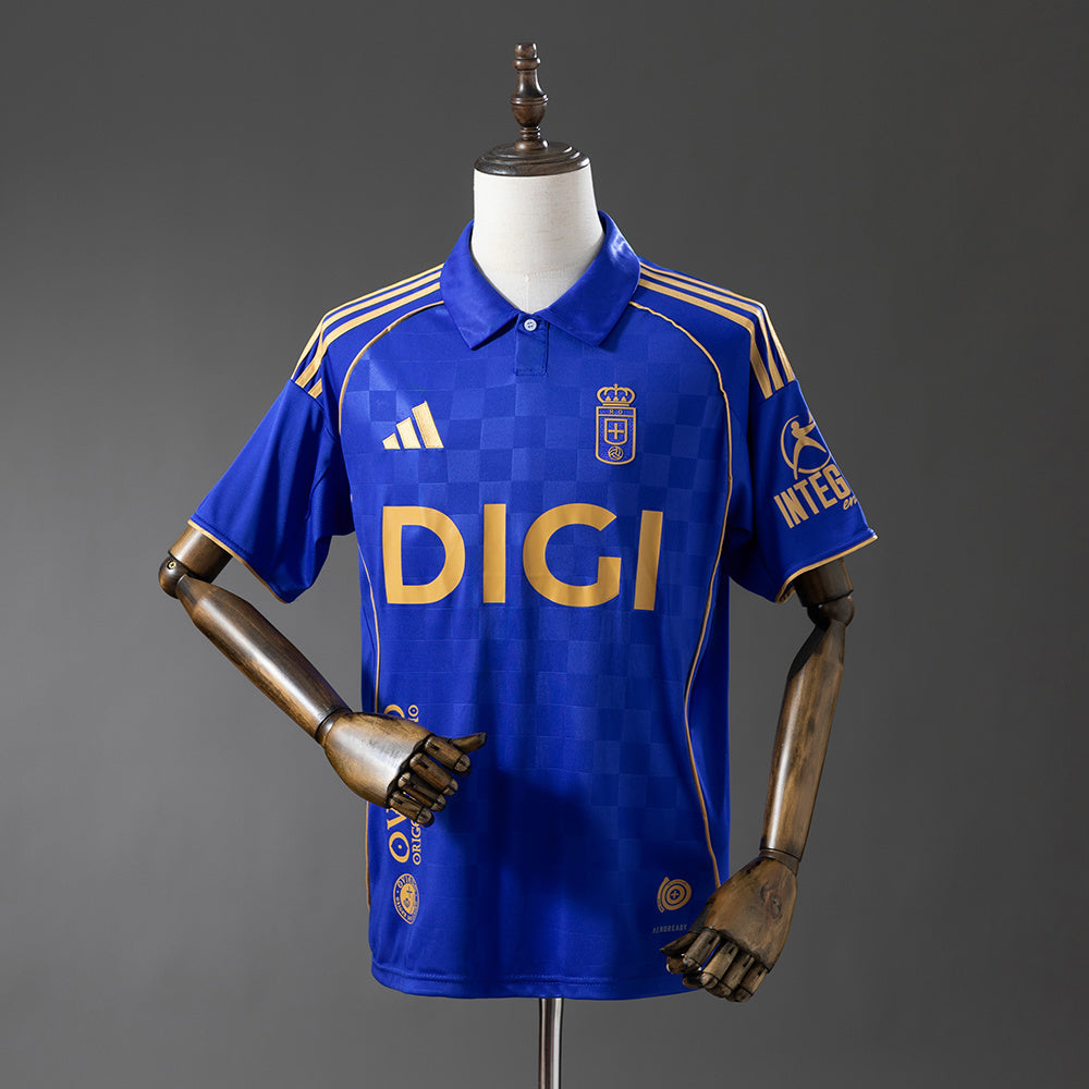 Camisola Real Oviedo 2025-26 Principal Versão Adepto