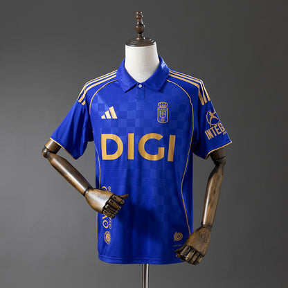 Camisola Real Oviedo 2025-26 Principal Versão Adepto