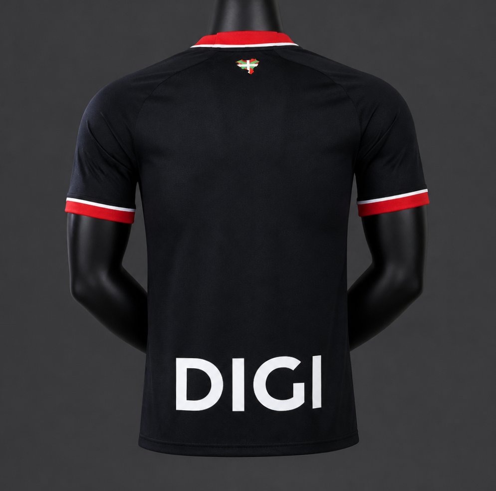 Camisola Athletic Club Bilbao 2026-27 Alternativa Preta Versão Jogador