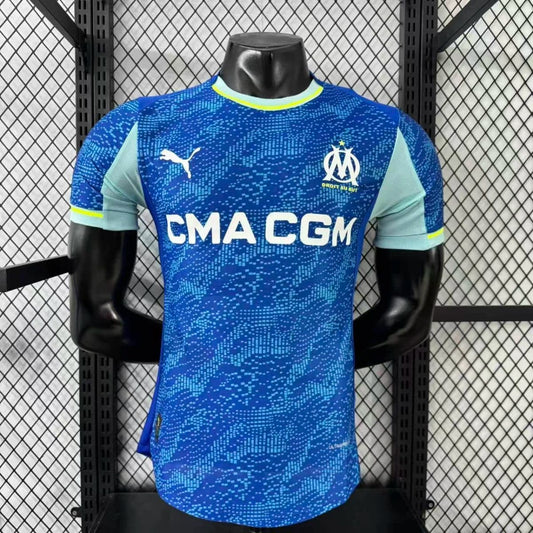 Camisola Olympique Marselha 2025-26 Alternativa Azul Clara Versão Jogador