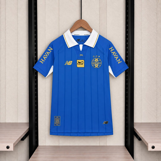 Camisola Gremio 2026-27 Alternativa Azul Escura Versão Adepto Todos Patrocinadores