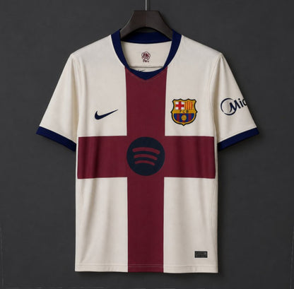 Camisola FC Barcelona 2026-27 Alternativa Creme Versão Adepto