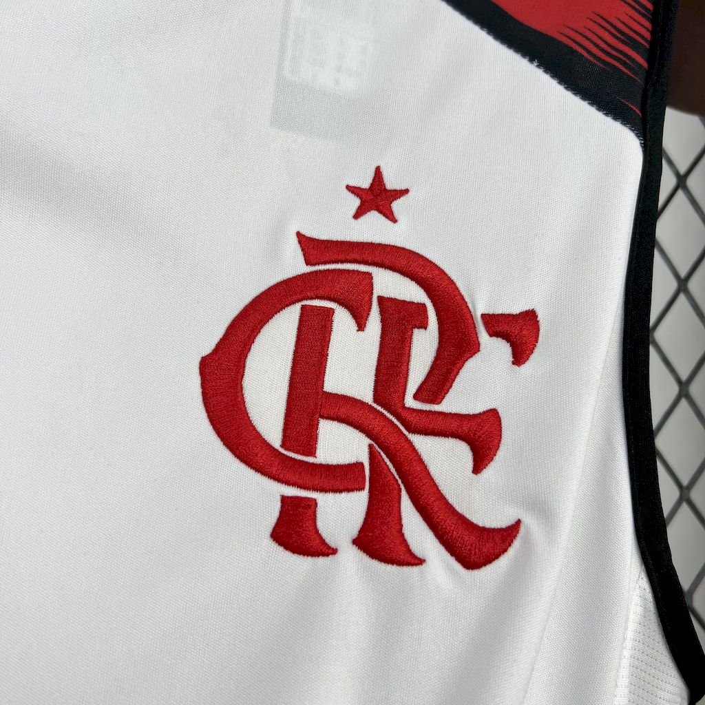 Manga Cava CR Flamengo 2025-26 Alternativa Branca