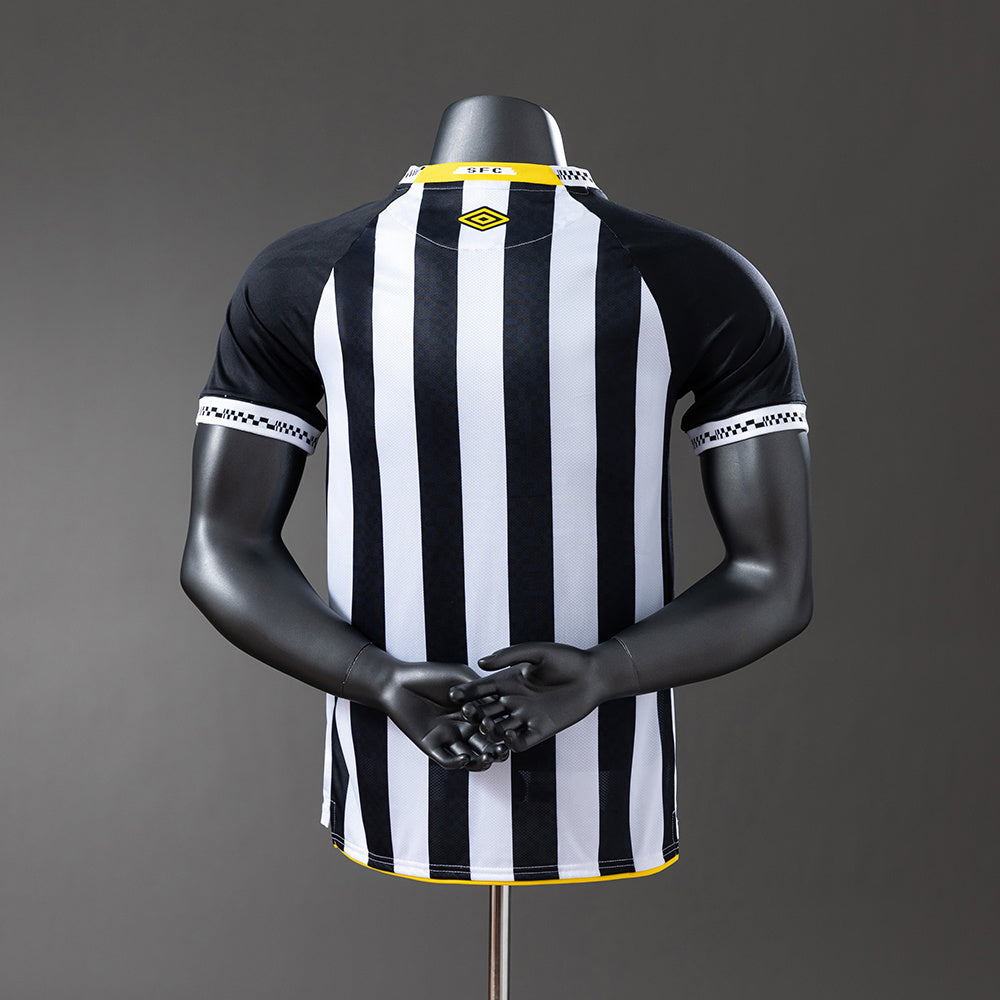 Camisola Santos FC 2025-26 Alternativa Preta/Branca Versão Jogador