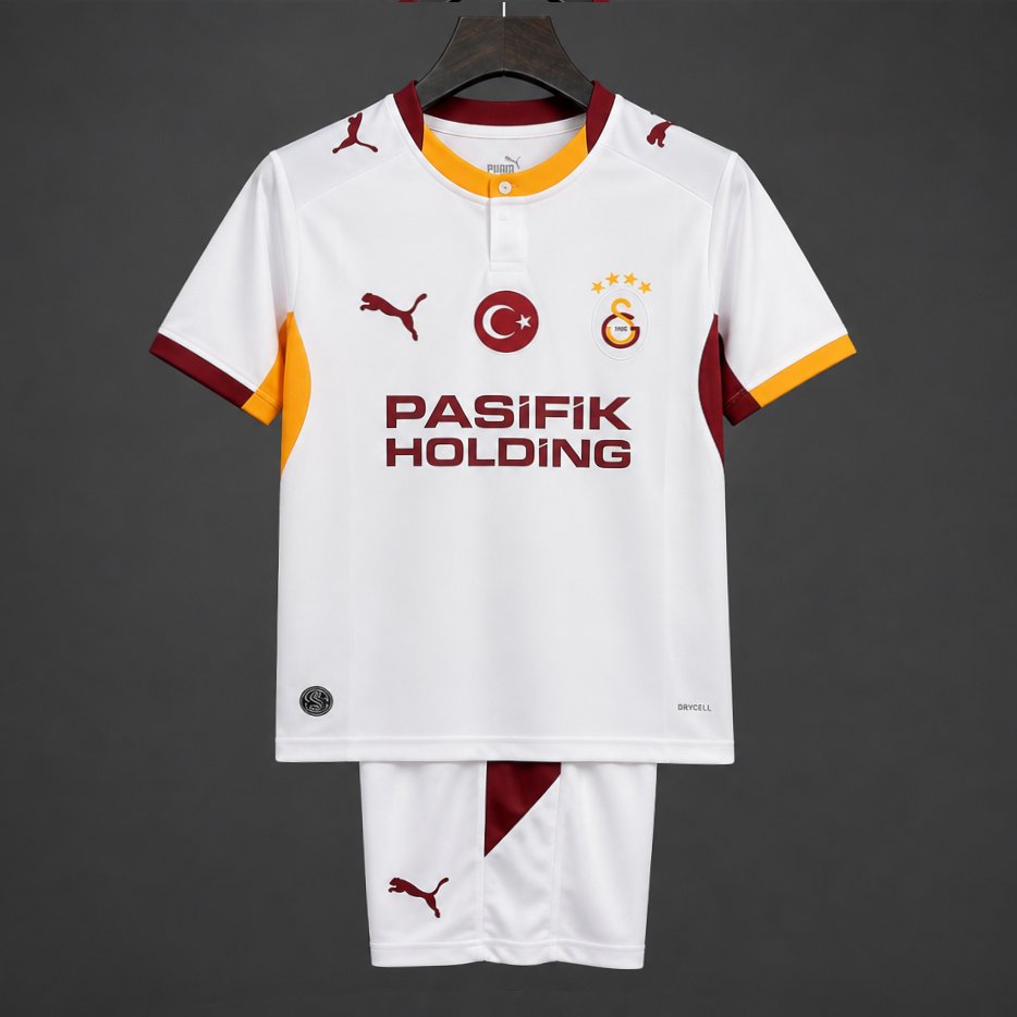 Kit Criança Galatasaray 2026-27 Alternativo Branco