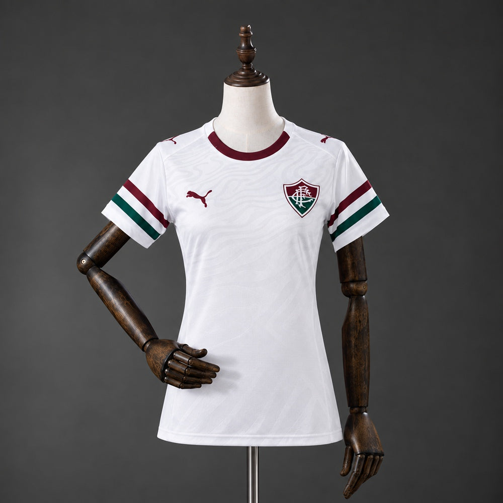 Camisola Fluminense FC 2026-27 Alternativa Branca Lisa Versão Mulher