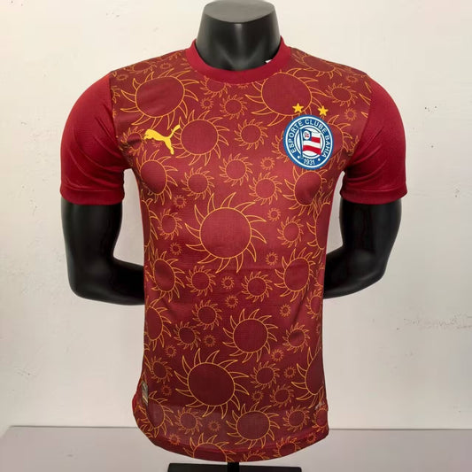 Camisola EC Bahia 2025-26 Alternativa Vermelha Lisa Versão Jogador