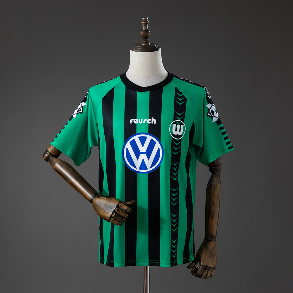 Camisola VfL Wolfsburg 1994-95 Alternativa Verde Versão Adepto