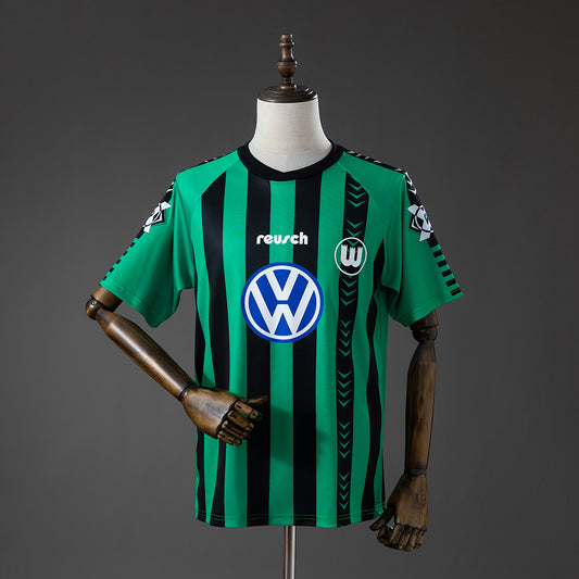 Camisola VfL Wolfsburg 1995-96 Alternativa Verde Versão Adepto