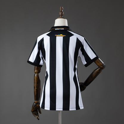 Camisola Santos FC 2026-27 Alternativa Preta/Branca Lisa Versão Mulher