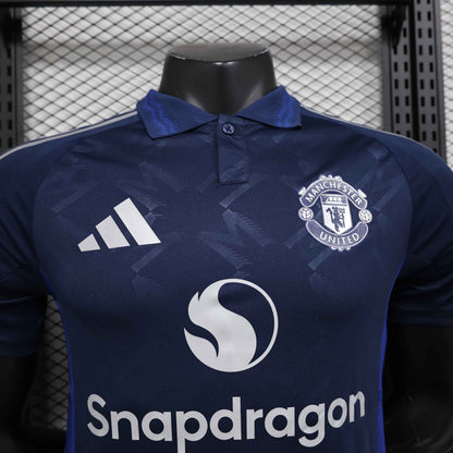 Camisola M-United 2024-25 Alternativa Azul Versão Jogador
