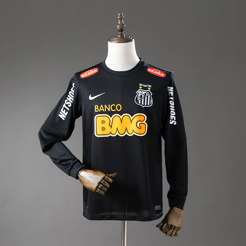 Camisola Manga Comprida Santos FC 2012-13 Alternativa Preta Versão Adepto