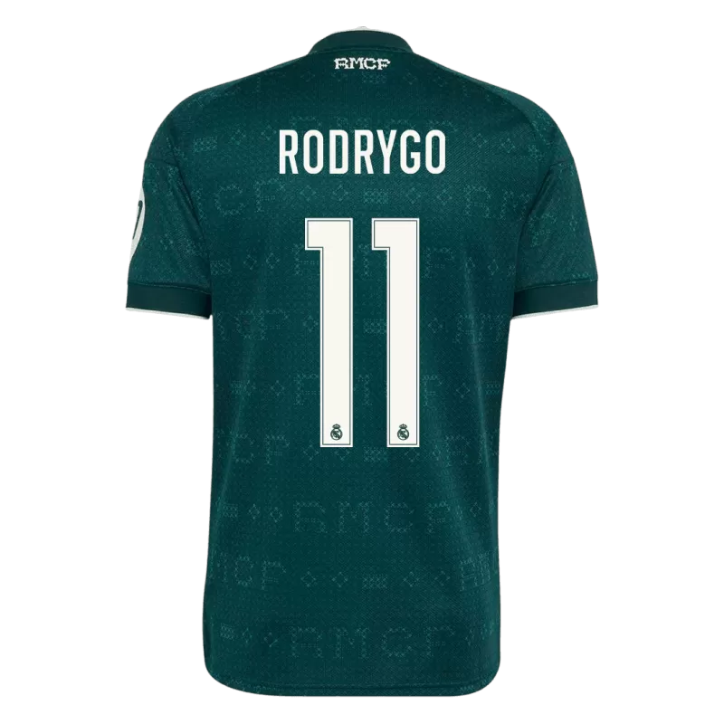 Camisola Real Madrid CF 2026-27 Alternativa Verde Versão Adepto RODRYGO #11