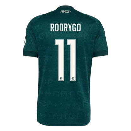 Camisola Real Madrid CF 2026-27 Alternativa Verde Versão Adepto RODRYGO #11