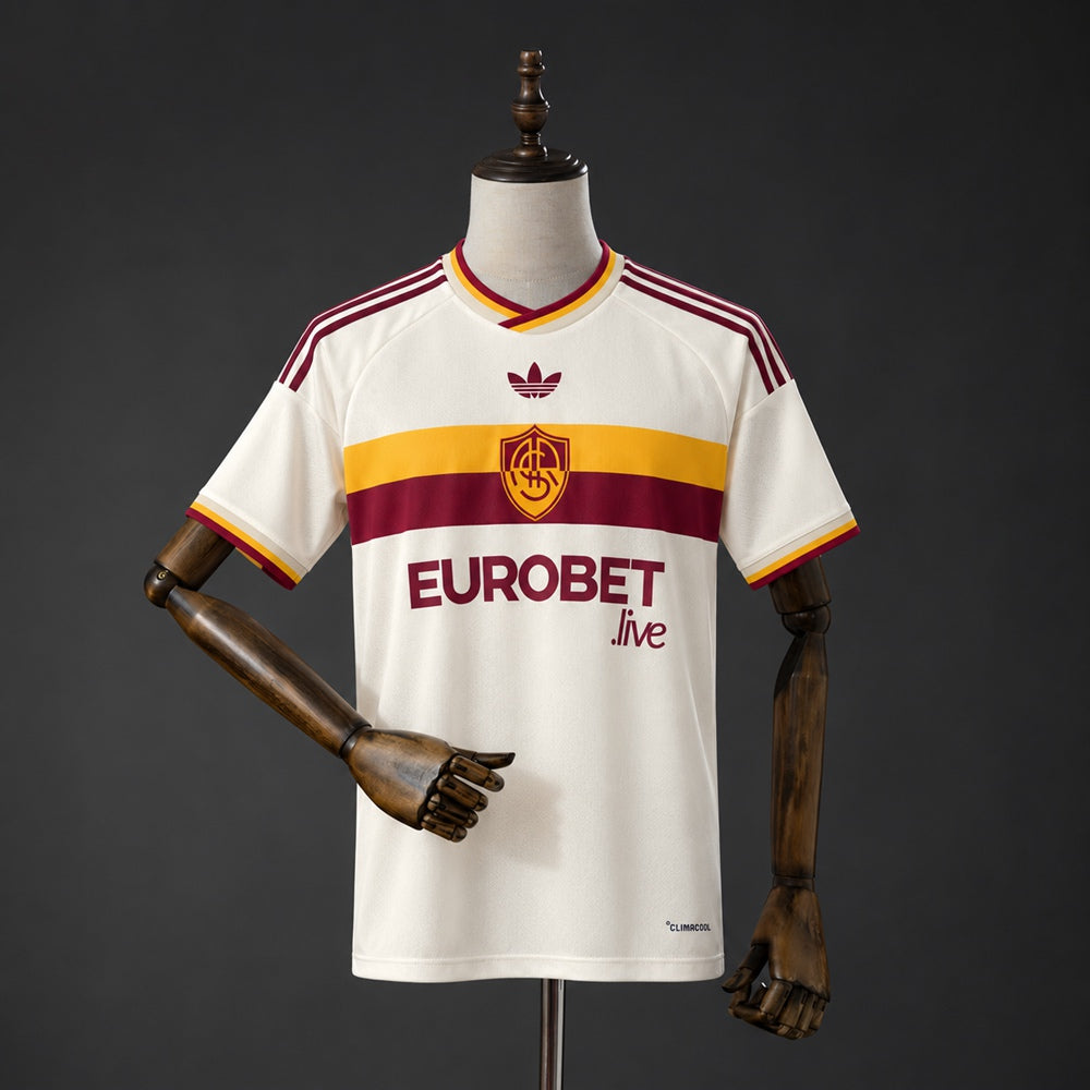 Camisola AS Roma 2026-27 Alternativa Branca Versão Adepto