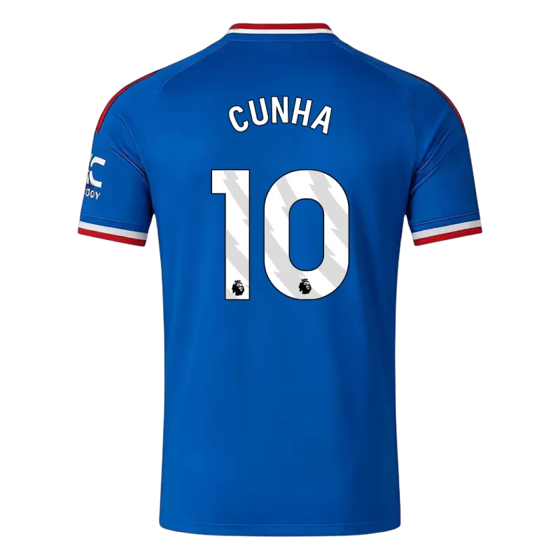 Camisola M-UNITED 2026-27 Alternativa Azul Versão Adepto CUNHA #10
