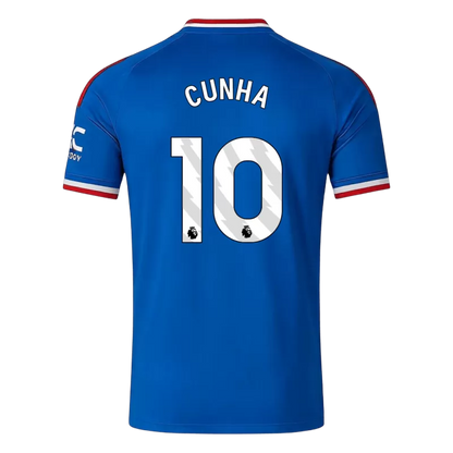 Camisola M-UNITED 2026-27 Alternativa Azul Versão Adepto CUNHA #10