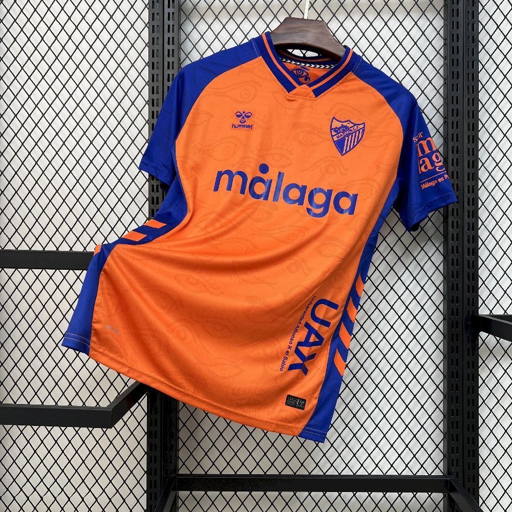 Camisola Malaga CF 2025-26 Alternativa Laranja Versão Adepto