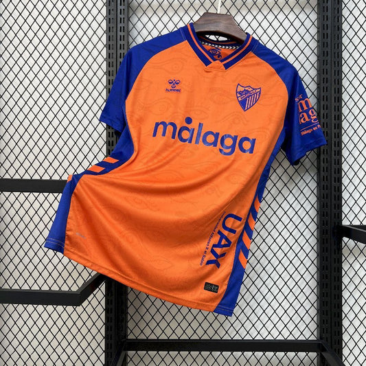 Camisola Malaga CF 2025-26 Alternativa Laranja Versão Adepto