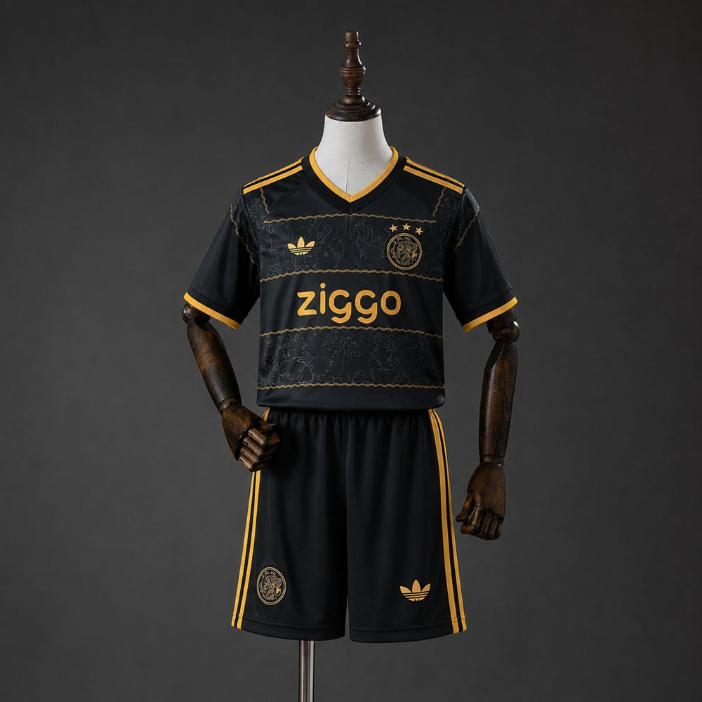 Kit Criança AFC Ajax 2026-27 Alternativo Preto