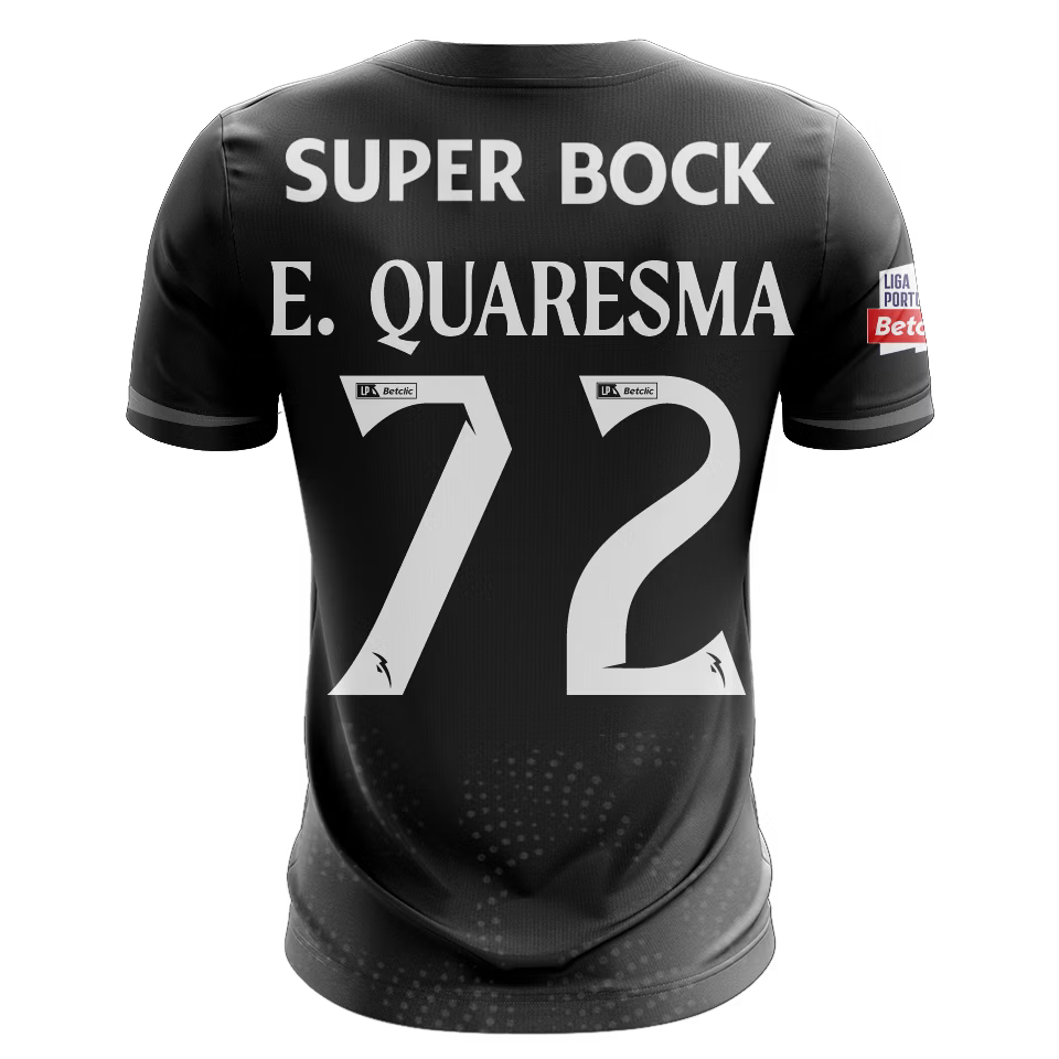 Camisola SCP 2025-26 Alternativa Preta Versão Adepto E. QUARESMA #72