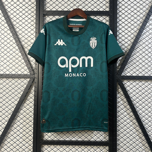 Camisola AS Monaco 2025-26 Alternativa Verde Versão Adepto
