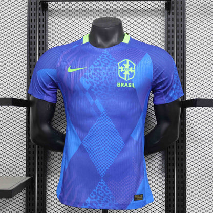 Camisola Brasil 2025 Alternativa Azul Versão Jogador