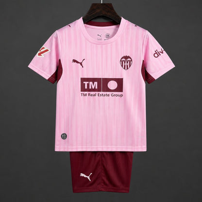 Kit Criança Valencia FC 2026-27 Alternativo Rosa