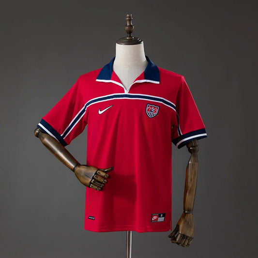 Camisola USA 1998 Alternativa Vermelha Versão Adepto