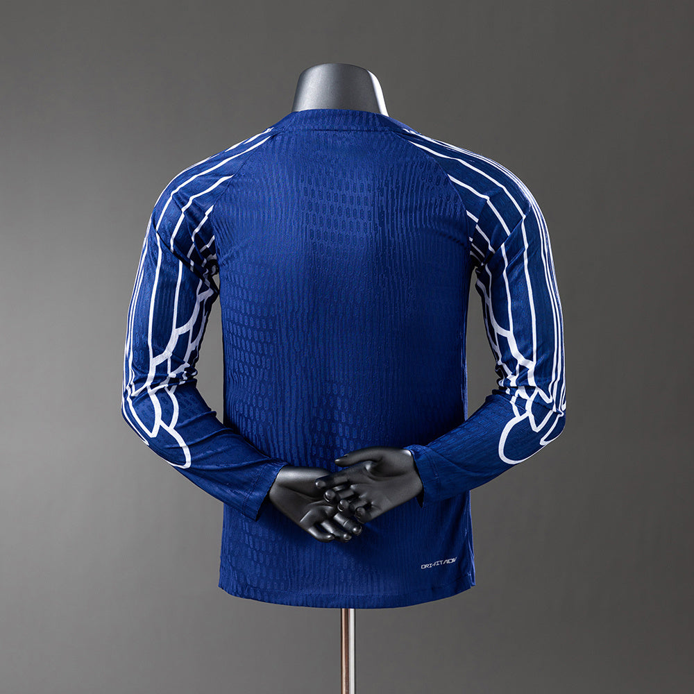 Camisola Manga Comprida FC Paris Saint-Germain 2024-25 Alternativa Azul Versão Jogador