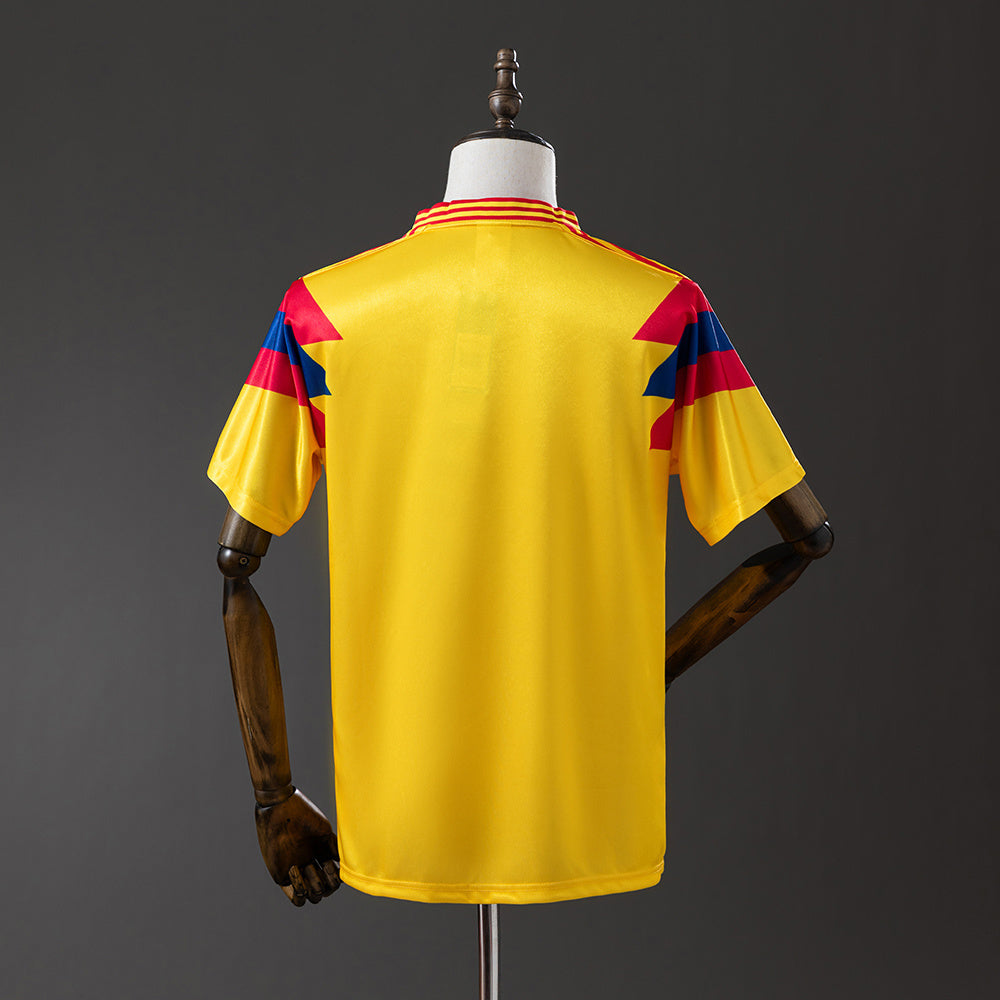Camisola Colombia 1990 Principal Versão Adepto