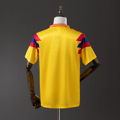 Camisola Colombia 1990 Principal Versão Adepto