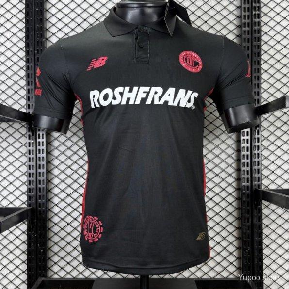 Camisola Deportivo Toluca 2025-26 Alternativa Preta Versão Jogador