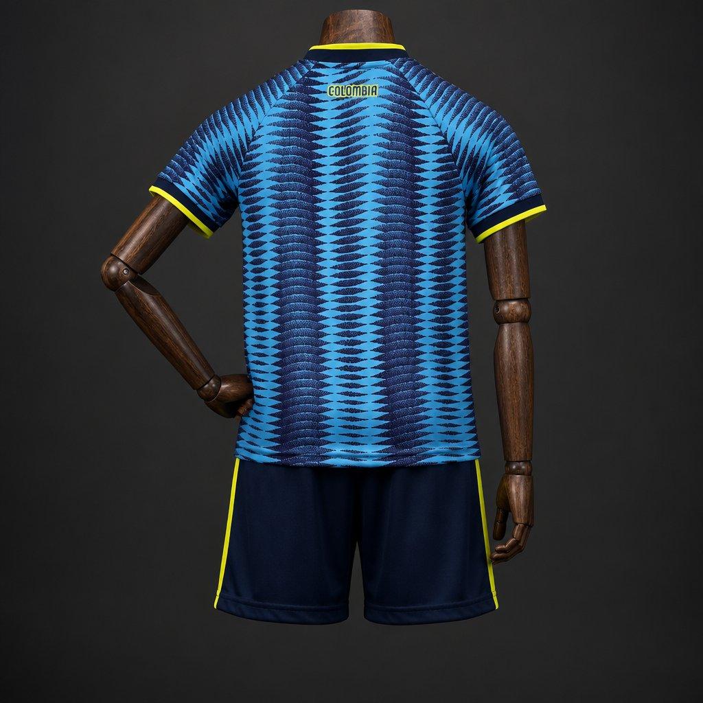 Kit Criança Colombia 2026 Alternativo Azul
