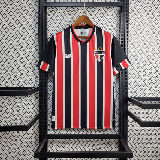 Camisola São Paulo 2024-25 Alternativa Riscas Lisa Versão Adepto