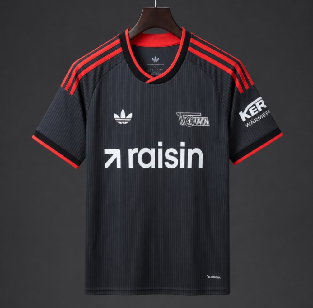 Camisola 1.FC Union Berlim 2026-27 Alternativa Preta Versão Adepto