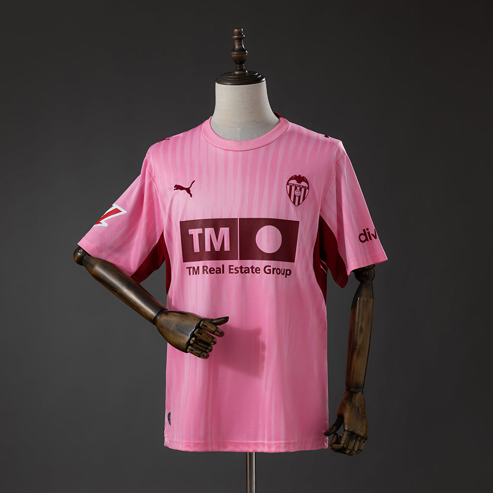 Camisola Valencia FC 2026-27 Alternativa Rosa Versão Adepto