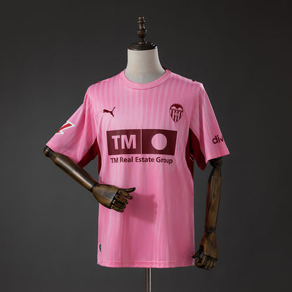Camisola Valencia FC 2026-27 Alternativa Rosa Versão Adepto