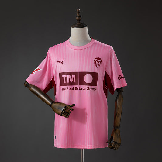 Camisola Valencia FC 2026-27 Alternativa Rosa Versão Adepto